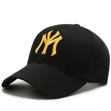 Casquette brodée MY - Noir/or - Ajustable (du 54 au 59) | La boutique du chapeau