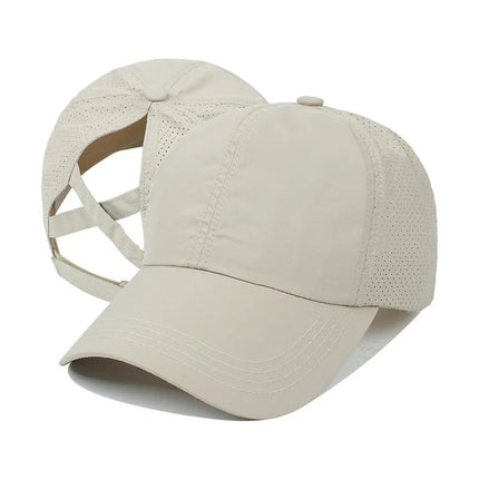 Casquette croisée en maille - Gris - Ajustable (du 54 au 59) | La boutique du chapeau
