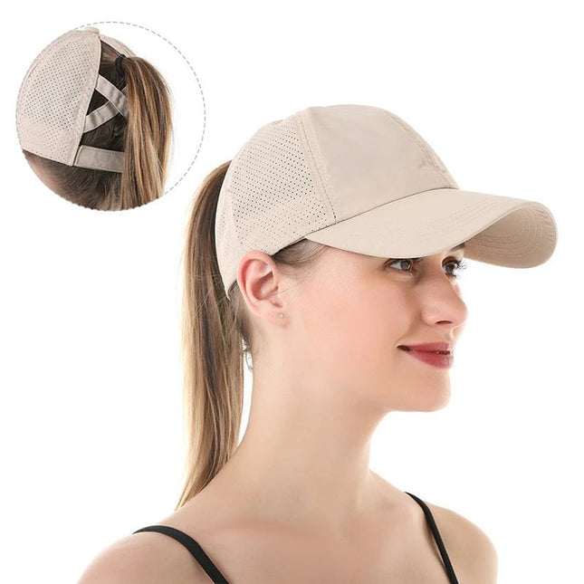 Casquette croisée en maille - Khaki - Ajustable (du 54 au 59) | La boutique du chapeau