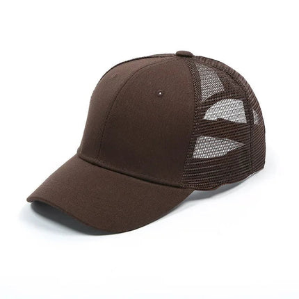 Casquette de baseball à queue de cheval - C - Café maille - Adulte | La boutique du chapeau