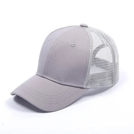 Casquette de baseball à queue de cheval - C - gris maille - Adulte | La boutique du chapeau