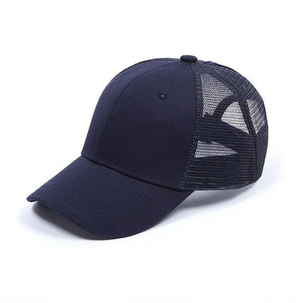 Casquette de baseball à queue de cheval - C - marine maille - Adulte | La boutique du chapeau