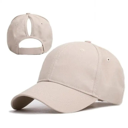 Casquette de baseball à queue de cheval - A - beige - Adulte | La boutique du chapeau