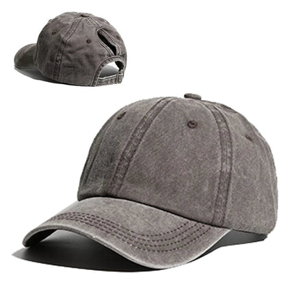 Casquette de baseball à queue de cheval - B - café - Adulte | La boutique du chapeau
