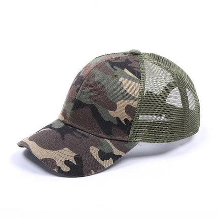 Casquette de baseball à queue de cheval - C - Camouflage maille - Adulte | La boutique du chapeau