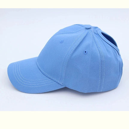 Casquette de baseball à queue de cheval - A - bleu - Adulte | La boutique du chapeau