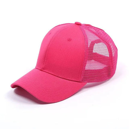 Casquette de baseball à queue de cheval - C - Fushia maille - Adulte | La boutique du chapeau