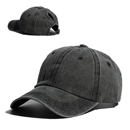 Casquette de baseball à queue de cheval - B - noir - Adulte | La boutique du chapeau
