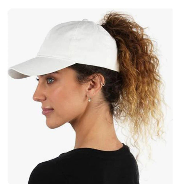 Casquette de baseball à queue de cheval - B - khaki - Adulte | La boutique du chapeau