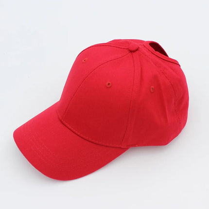 Casquette de baseball à queue de cheval - A - rouge - Adulte | La boutique du chapeau