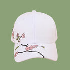 Casquette de baseball brodée en coton - Blanc - Ajustable (du 54 au 59) | La boutique du chapeau