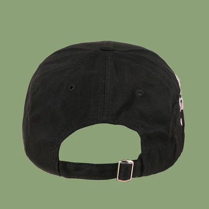 Casquette de baseball brodée en coton - Blanc - Ajustable (du 54 au 59) | La boutique du chapeau
