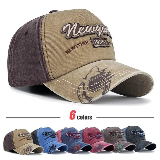 Casquette de baseball délavée - Noir - Ajustable (du 54 au 59) | La boutique du chapeau