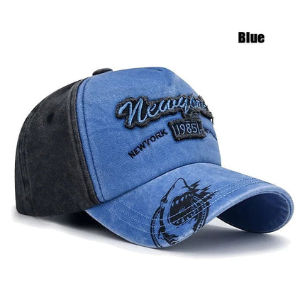 Casquette de baseball délavée - Bleu - Ajustable (du 54 au 59) | La boutique du chapeau