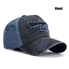 Casquette de baseball délavée - Noir - Ajustable (du 54 au 59) | La boutique du chapeau