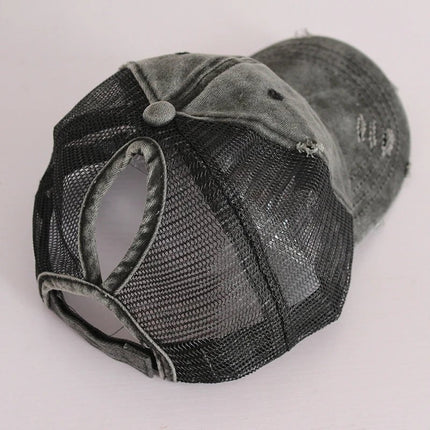 Casquette de Baseball queue de cheval - Coton fushia - Ajustable (du 54 au 59) | La boutique du chapeau