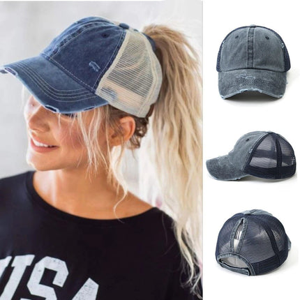 Casquette de Baseball queue de cheval - Coton fushia - Ajustable (du 54 au 59) | La boutique du chapeau