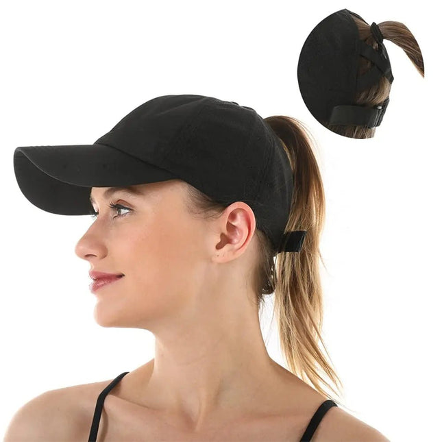 Casquette de baseball réglable - Noir - Ajustable (du 54 au 59) | La boutique du chapeau