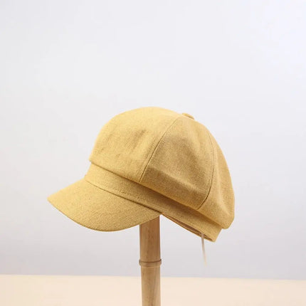 Casquette en coton et lin - Jaune - M (56 - 58cm) | La boutique du chapeau