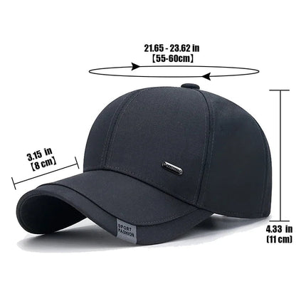 Casquette en coton pour homme - Bleu - Ajustable (du 54 au 59) | La boutique du chapeau