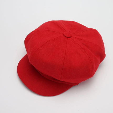 Casquette en laine - Rouge - M (56 - 58cm) | La boutique du chapeau