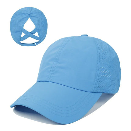 Casquette en maille respirante - Bleu ciel - Ajustable (du 54 au 59) | La boutique du chapeau
