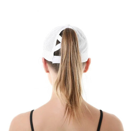 Casquette en maille respirante - Blanc - Ajustable (du 54 au 59) | La boutique du chapeau
