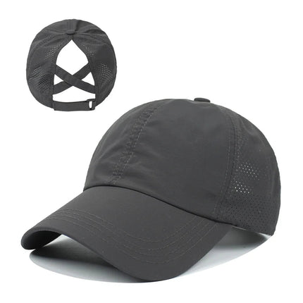 Casquette en maille respirante - Gris foncé - Ajustable (du 54 au 59) | La boutique du chapeau