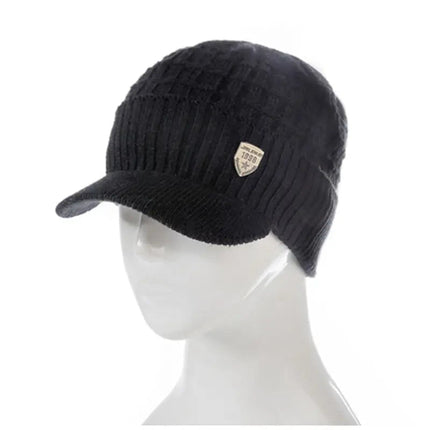 Casquette et cache - cou en coton - Noir - Ajustable (du 54 au 59) | La boutique du chapeau