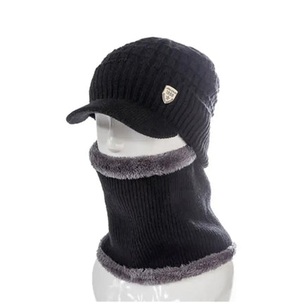 Casquette et cache - cou en coton - Gris - Ajustable (du 54 au 59) | La boutique du chapeau