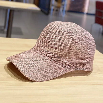 Casquette femme en paille - Rose - Ajustable (du 54 au 59) | La boutique du chapeau