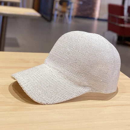Casquette femme en paille - Blanc - Ajustable (du 54 au 59) | La boutique du chapeau