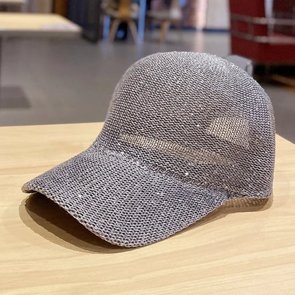 Casquette femme en paille - Gris - Ajustable (du 54 au 59) | La boutique du chapeau
