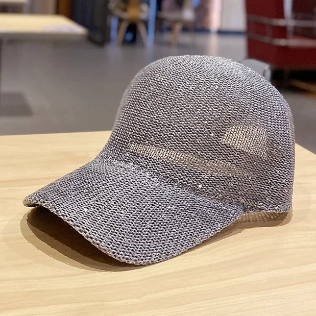 Casquette femme en paille - Gris - Ajustable (du 54 au 59) | La boutique du chapeau