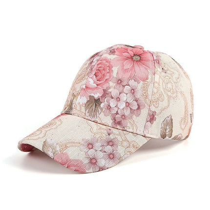 Casquette femme imprimée - Rose - Ajustable (du 54 au 59) | La boutique du chapeau