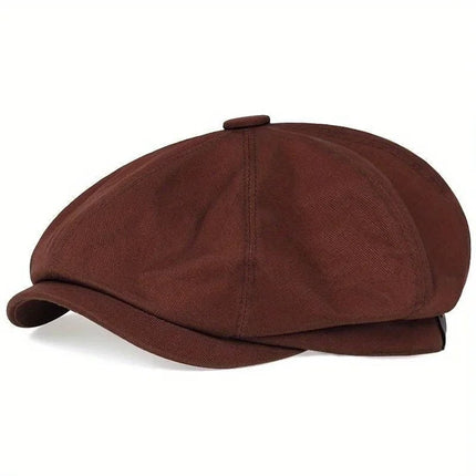 Casquette gavroche en coton - Marron - Ajustable (du 54 au 59) | La boutique du chapeau