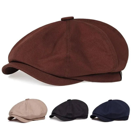 Casquette gavroche en coton - Beige - Ajustable (du 54 au 59) | La boutique du chapeau
