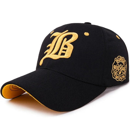 Casquette Hip - Hop brodée - Noir/or - Ajustable (du 54 au 59) | La boutique du chapeau