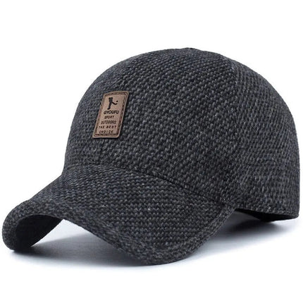 Casquette homme hiver - Noir - Ajustable (du 54 au 59) | La boutique du chapeau
