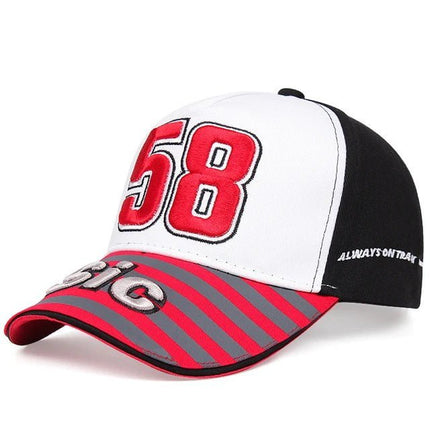 Casquette racing - Rouge 2 - Ajustable (du 54 au 59) | La boutique du chapeau