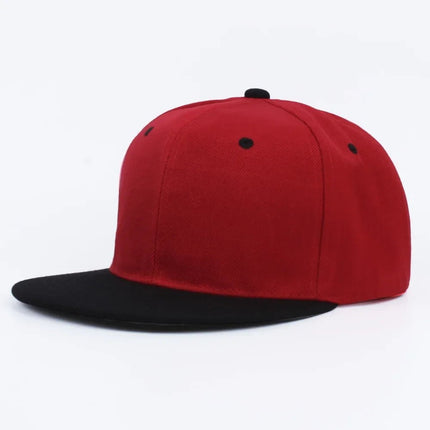 Casquette Snapback - Noir/rouge - Ajustable (du 54 au 59) | La boutique du chapeau