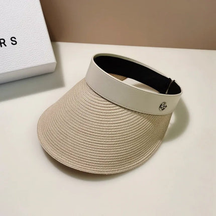 Casquette visière - Beige - Ajustable (du 54 au 59) | La boutique du chapeau