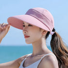 Casquette visière queue de cheval - Rose - Ajustable (du 54 au 59) | La boutique du chapeau