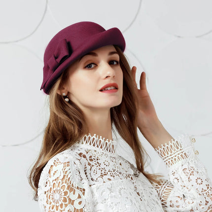 Chapeau automne en laine - Bordeau - M (56 - 58cm) | La boutique du chapeau