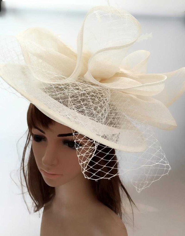 Chapeau beige mariage - Beige - | La boutique du chapeau