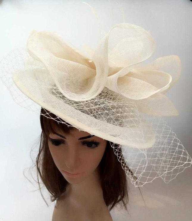 Chapeau beige mariage - Beige - | La boutique du chapeau
