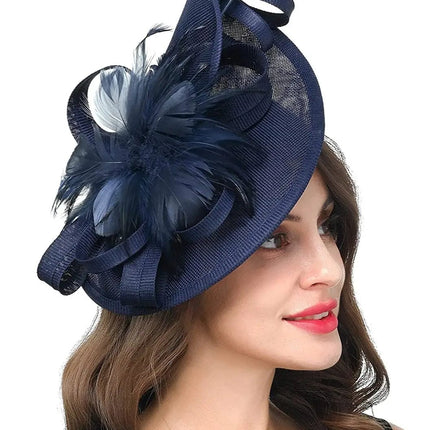Chapeau Bibi Cocktail - Bleu marine - | La boutique du chapeau
