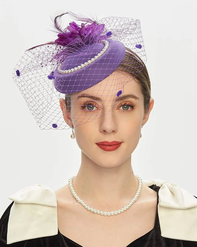 Chapeau Bibi Dentelle - Violet - | La boutique du chapeau