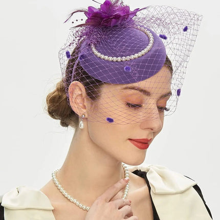 Chapeau Bibi Dentelle - Violet - | La boutique du chapeau