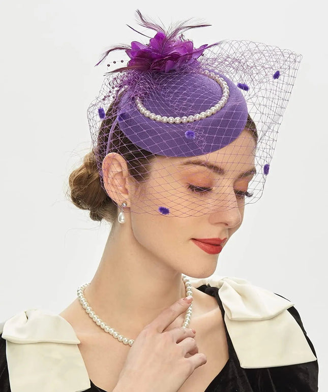 Chapeau Bibi Dentelle - Violet - | La boutique du chapeau